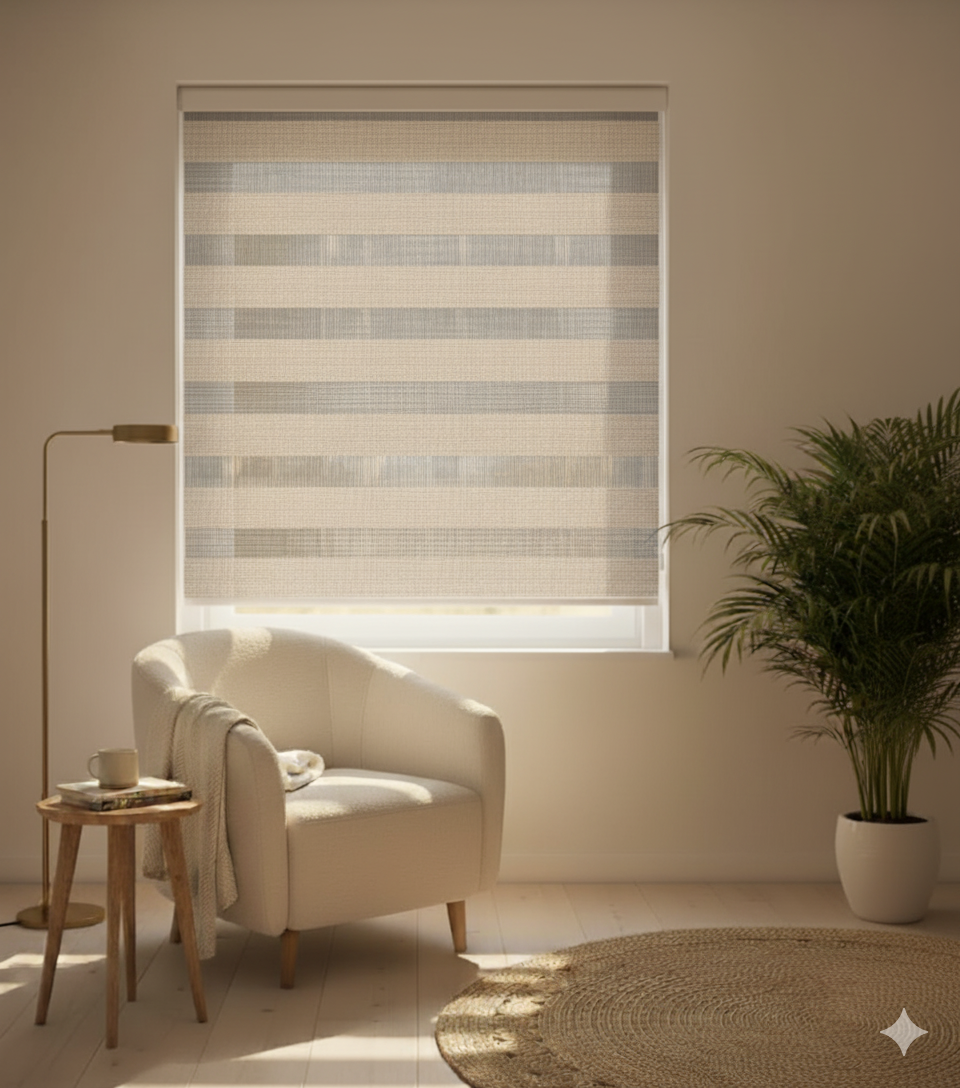 ArtTrend Blackout Gri Zebra Perde