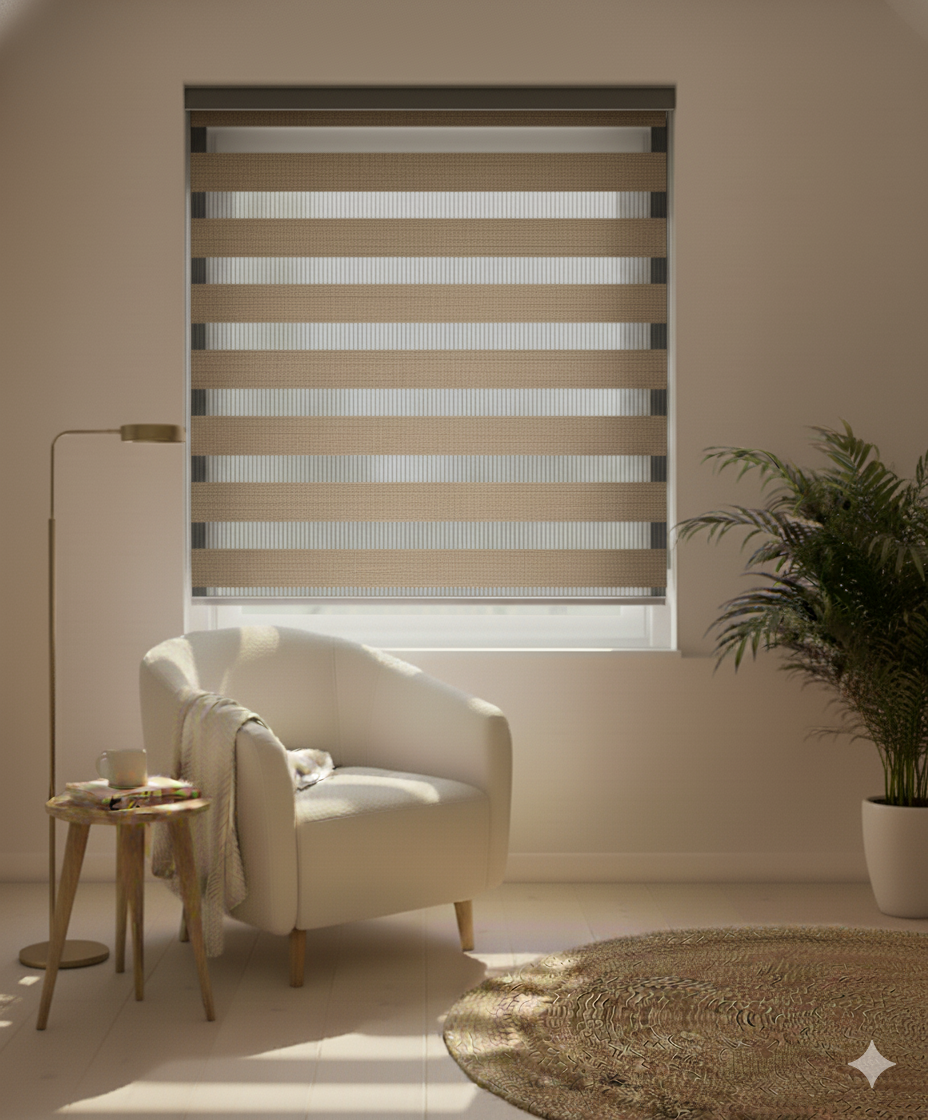 ArtTrend Blackout Kahve Zebra Perde